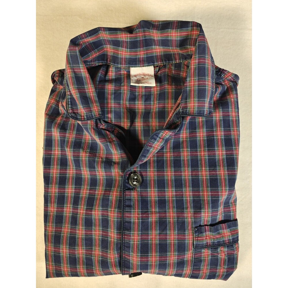 Brooks Brothers Men’s Pajama Top – Size M – Blue Multicolor Stripe – 100% Cotton